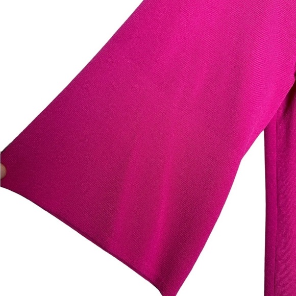 Cable & Gauge Sweater Shrug Cardigan Sweater 3/4 Flare Sleeve Pink Size Small - Picture 9 of 11
